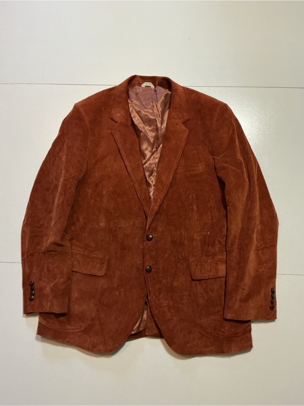 Vintage Sears The Corduroy Collection Burnt Orange Sportscoat Blazer Jacket